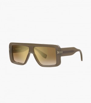 Lentes De Sol Marc Jacobs Icon Rectangular Sunglasses Mujer Verde Oliva | LO7-2388