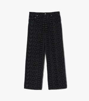 Pantalon Marc Jacobs The Monogram Denim Pant Mujer Negros | OJ1-2006