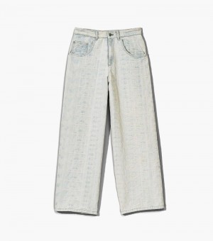 Pantalon Marc Jacobs The Monogram Denim Pant Mujer Azules | DF1-5800
