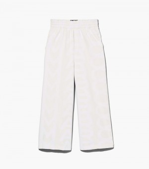 Pantalones Deportivos Marc Jacobs Monogram Oversized Sweatpants Mujer Blancos | SH7-1658