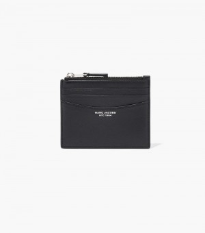 Porta Tarjetas Marc Jacobs The Slim 84 Zip Card Case Mujer Negros | IW0-1289