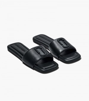 Sandalias Marc Jacobs The J Marc Cuero Sandal Mujer Negros | FK4-5561