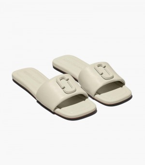 Sandalias Marc Jacobs The J Marc Cuero Sandal Mujer Blancos | NQ5-3262
