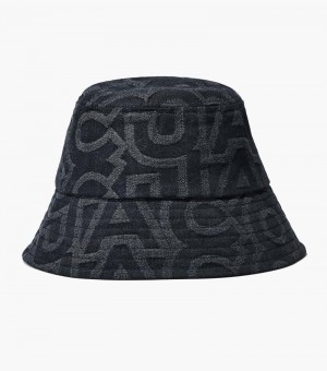 Sombreros Marc Jacobs The Monogram Bucket Hat Mujer Negros | GR5-1730
