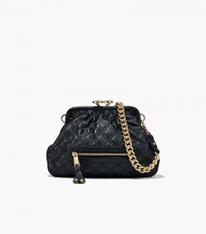 Stam Bolsas Marc Jacobs Re-Edition Acolchado Cuero Little Stam Bag Mujer Negros | ST4-7304