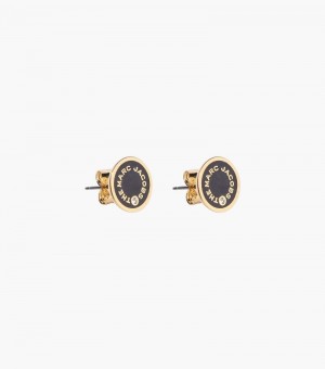 Studs Marc Jacobs The Medallion Studs Mujer Negros Dorados | FU9-6177