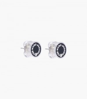 Studs Marc Jacobs The Medallion Studs Mujer Negros Plateados | KB3-7718