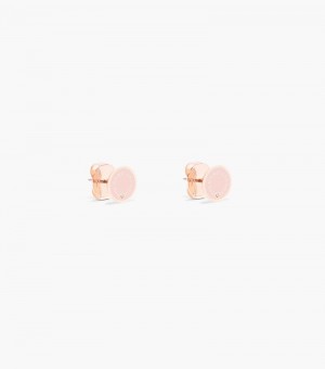 Studs Marc Jacobs The Medallion Studs Mujer Beige Rosas Dorados | IN0-7858