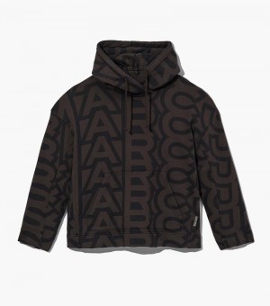 Sudadera con Capucha Marc Jacobs The Monogram Oversized Hoodie Mujer Negros Grises | FN6-8927