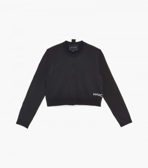 Suéteres Marc Jacobs The Cropped Cardigan Mujer Negros | YN6-2566