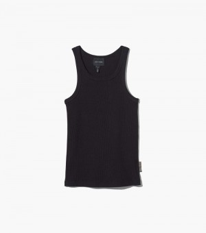 Tank Top Marc Jacobs The Icon Rib Tank Mujer Negros | YI0-0557