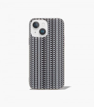 Tech Marc Jacobs The Monogram iPhone Case 14 Mujer Negros Blancos | NS6-6371