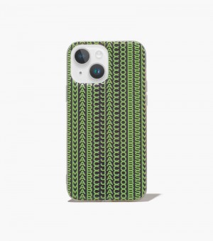 Tech Marc Jacobs The Monogram iPhone Case 14 Mujer Grises Verdes | XB9-9147
