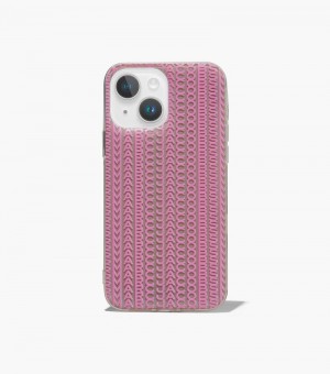 Tech Marc Jacobs The Monogram iPhone Case 14 Mujer Grises Marrom Rosas | MM4-9213