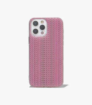 Tech Marc Jacobs The Monogram iPhone Case 14 Pro Mujer Grises Marrom Rosas | BB8-3269