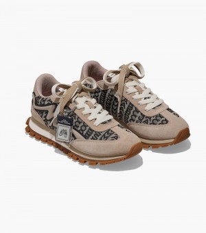 Tenis Marc Jacobs Monogram Jogger Mujer Beige Multicolor | SL3-7135