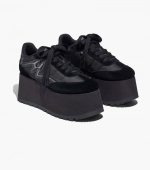 Tenis Marc Jacobs The Plataforma Jogger Mujer Negros | WW1-9153