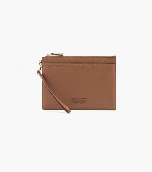 Wristlet Marc Jacobs The Cuero Small Wristlet Mujer Chocolate | JS5-8599