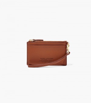 Wristlet Marc Jacobs The Cuero Top Zip Wristlet Mujer Chocolate | LG2-5993
