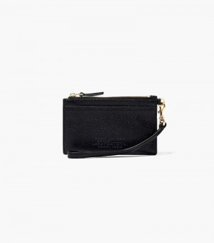 Wristlet Marc Jacobs The Cuero Top Zip Wristlet Mujer Negros | SJ5-8871