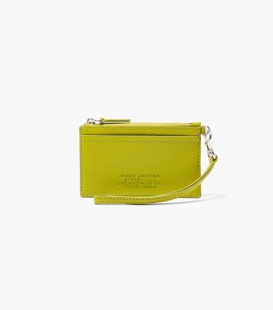 Wristlet Marc Jacobs The Cuero Top Zip Wristlet Mujer Verdes Amarillos | EH5-8549